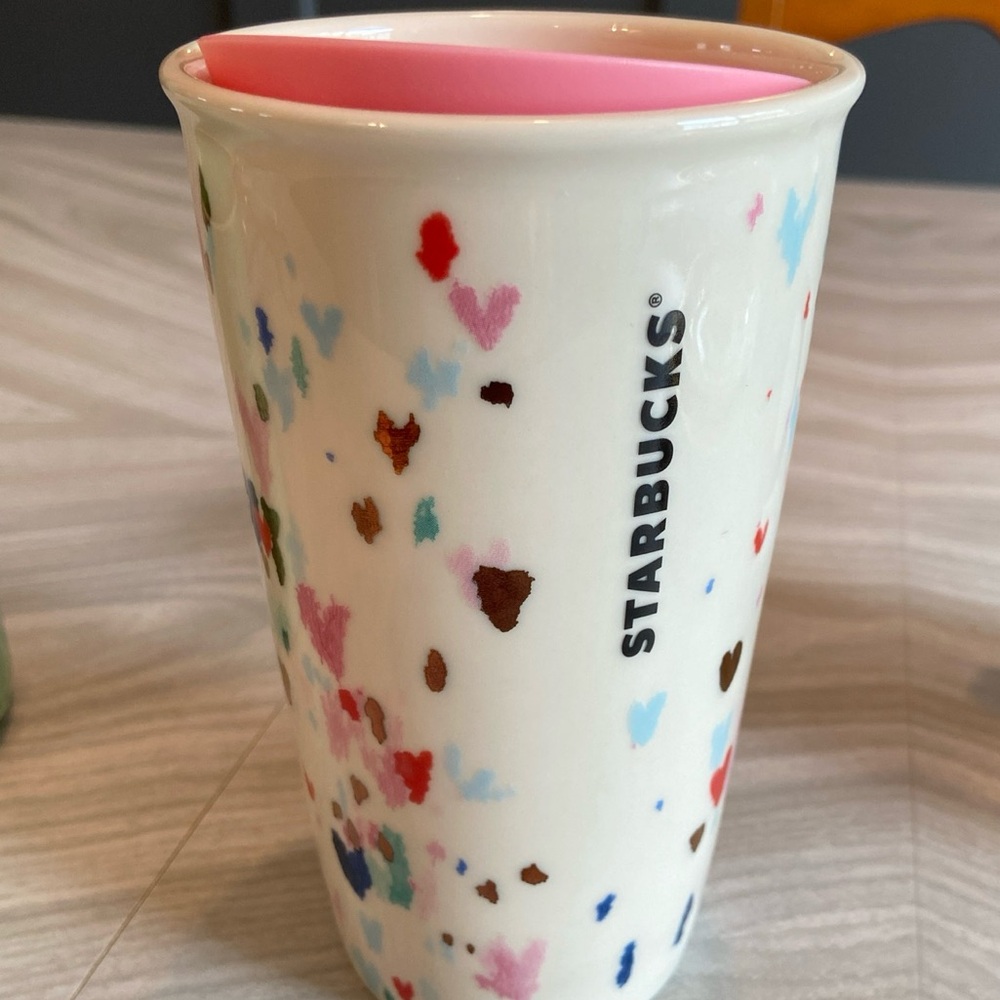 Starbucks Collectors Tumbler-10oz 2018 hearts with lid. Never used.